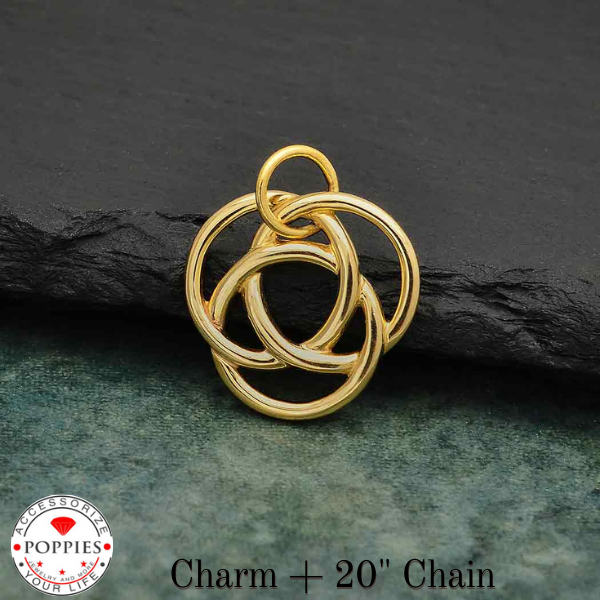 Infinite Circles Love Knot Charm - Poppies Beads n' More
