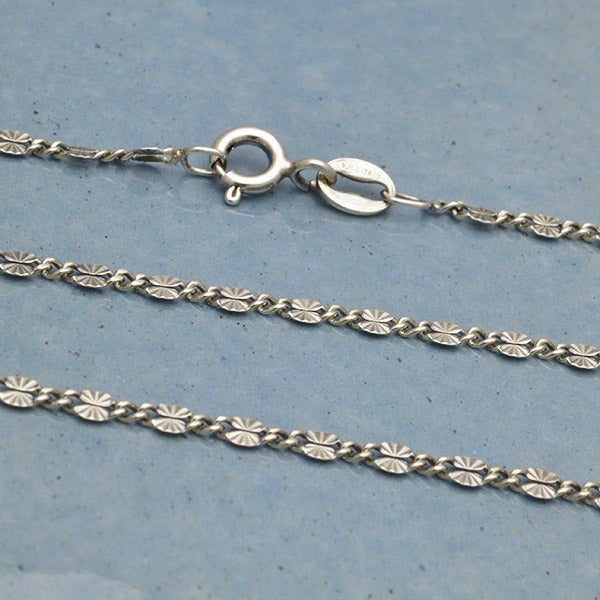 Sterling Silver Chain - Delicate Sunburst Links 18 inch, - Poppies Beads n' More