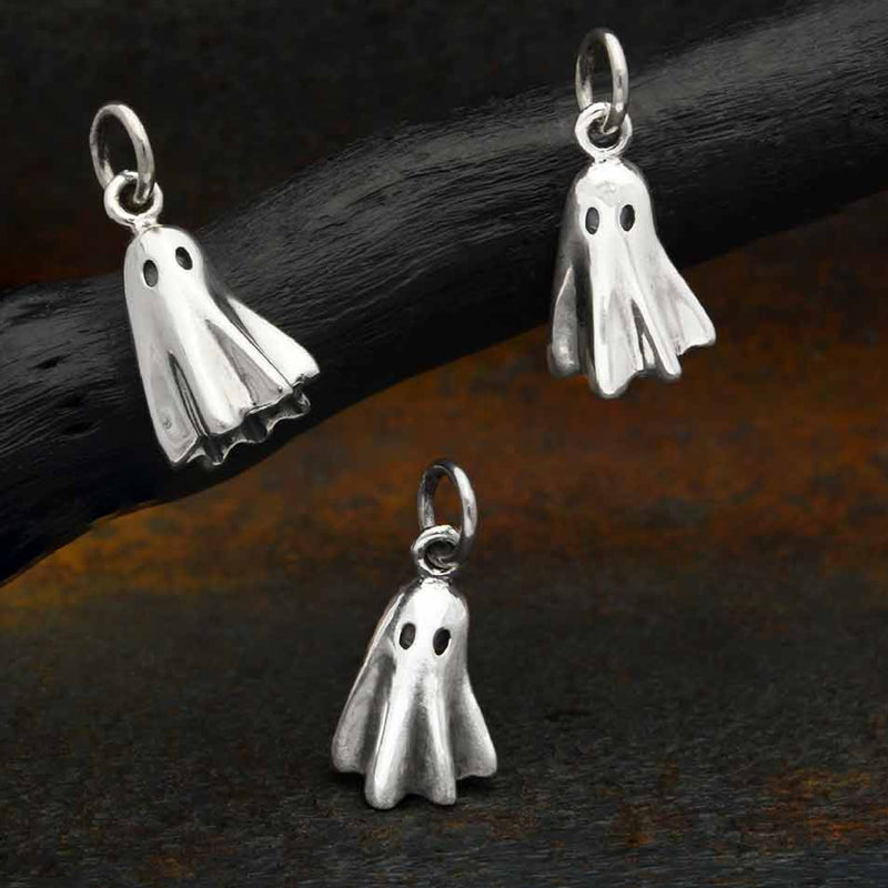Sterling Silver 3D Ghost Charm