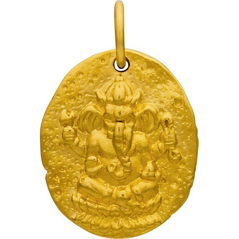 Ancient Ganesh Coin Charm - Poppies Beads n' More