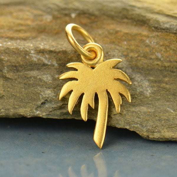 Palm Tree Charm - Flat - Poppies Beads n' More