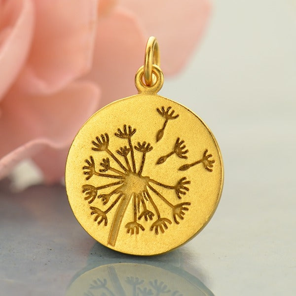 Large Dandelion Charm - Poppies Beads n' More