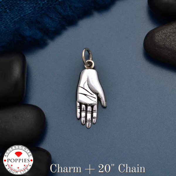 Sterling Silver Hand Charm - Poppies Beads n' More