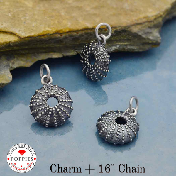 Sterling Silver Mini Sea Urchin Charm