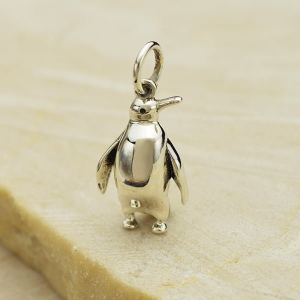 Sterling Silver Penguin Charm, - Poppies Beads n' More