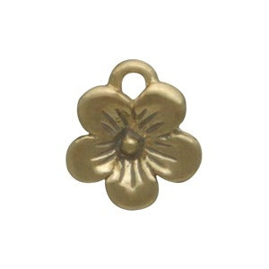Solid 14K Gold - Cherry Blossom Charm (No Jumpring) - Poppies Beads n' More