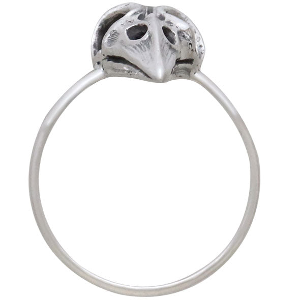 Sterling Silver Raven Skull Ring - Poppies Beads n' More