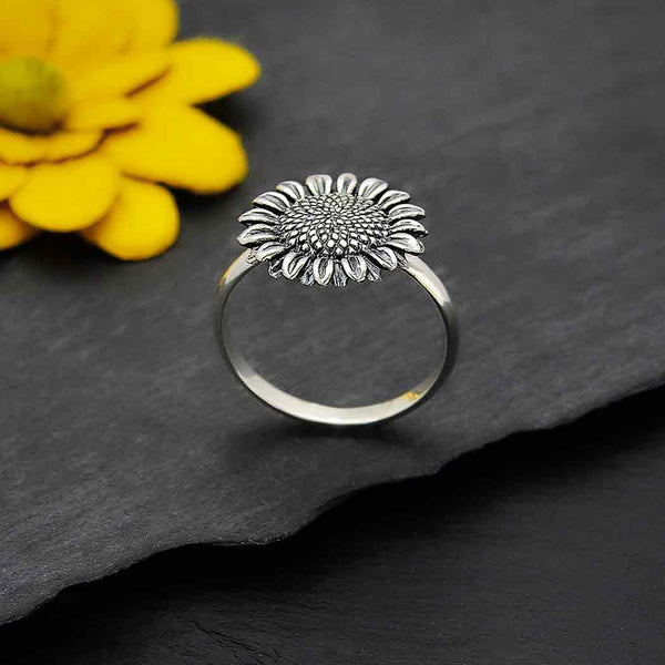 Sterling Silver Sunflower Ring - Poppies Beads n' More