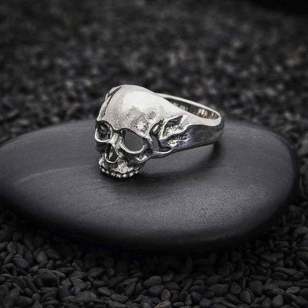 Sterling Silver Chunky Skull Ring - Poppies Beads n' More