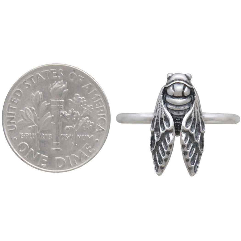 Sterling Silver Cicada Ring - Poppies Beads n' More