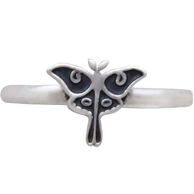 Sterling Silver Luna Moth Ring - Poppies Beads n' More