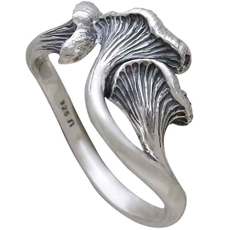 Sterling Silver Chanterelle Mushroom Ring - Poppies Beads n' More