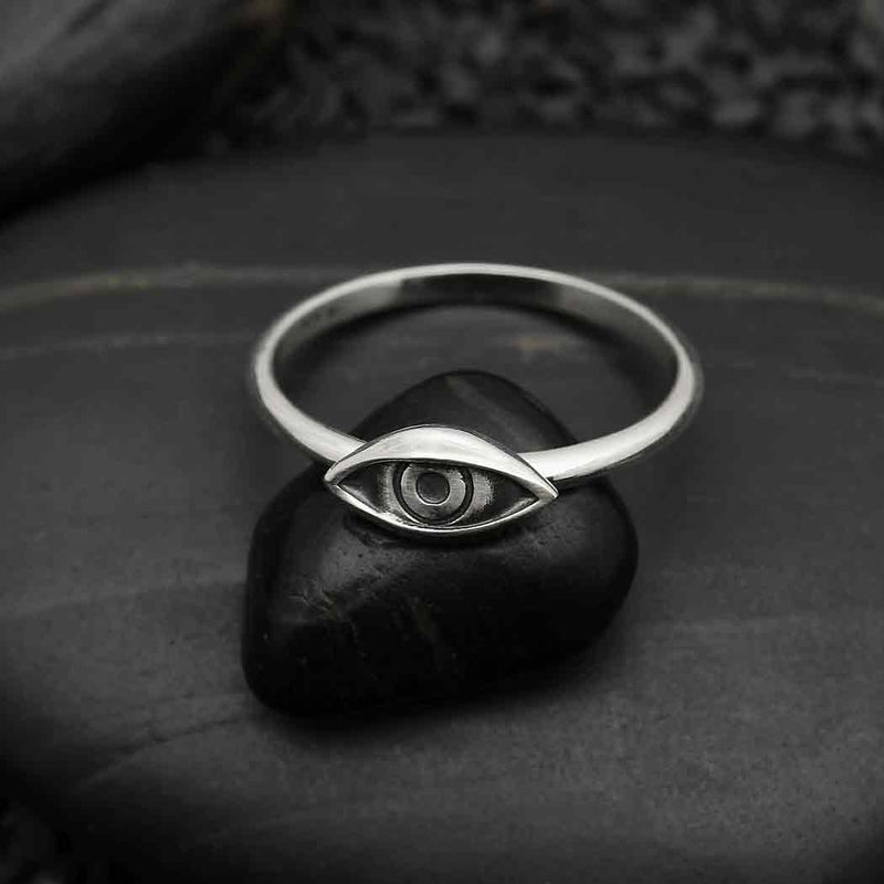Sterling Silver Dimensional Eye Ring - Poppies Beads n' More
