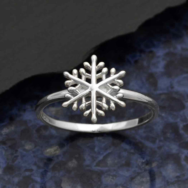 Sterling Silver Snowflake Ring - Poppies Beads n' More