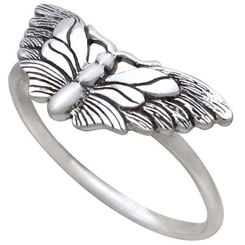 Sterling Silver Moth Ring - Poppies Beads n' More