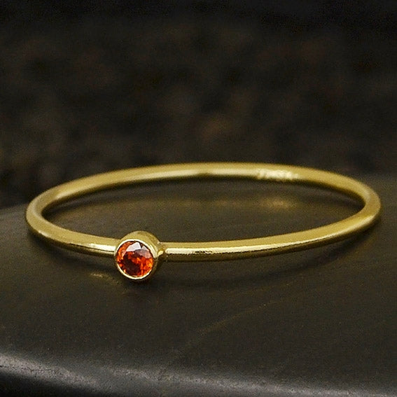 Gold Filled - Birthstone Ring - Poppies Beads n' More