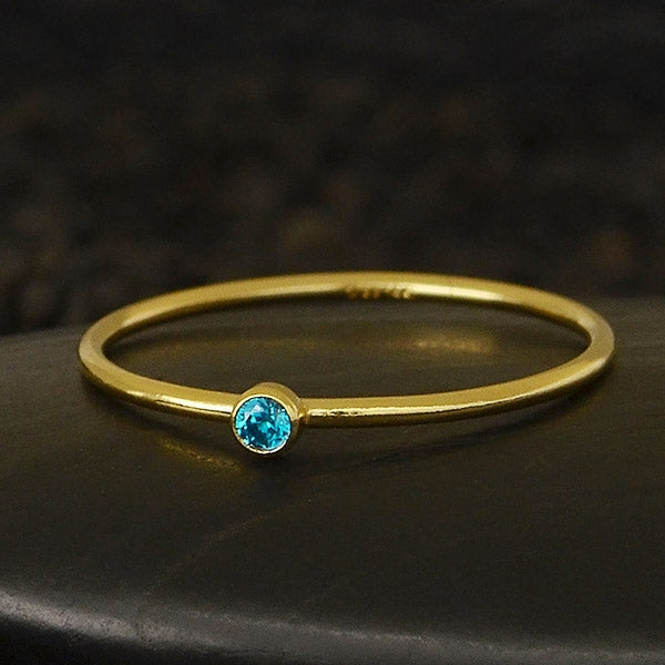 Gold Filled - Birthstone Ring - Poppies Beads n' More