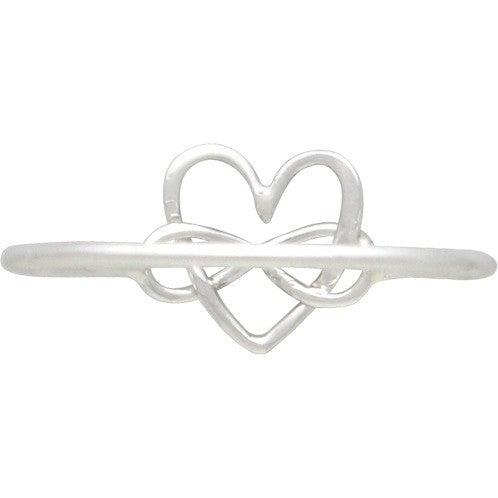 Sterling Silver Ring - Infinity Heart Ring - Poppies Beads n' More