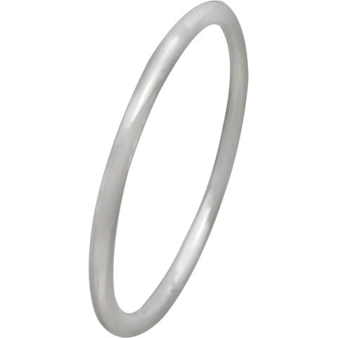 Sterling Silver Plain Round Stacking Ring - Poppies Beads n' More