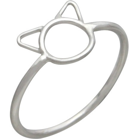 Sterling Silver Small Cat Ring - Poppies Beads n' More