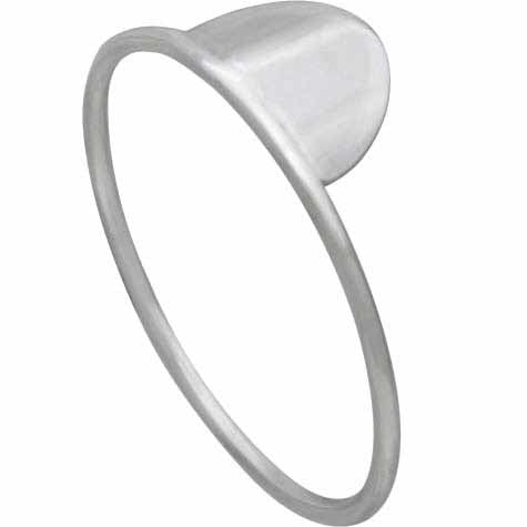 Sterling Silver Rings - Half Circle Stacking Ring - Poppies Beads n' More
