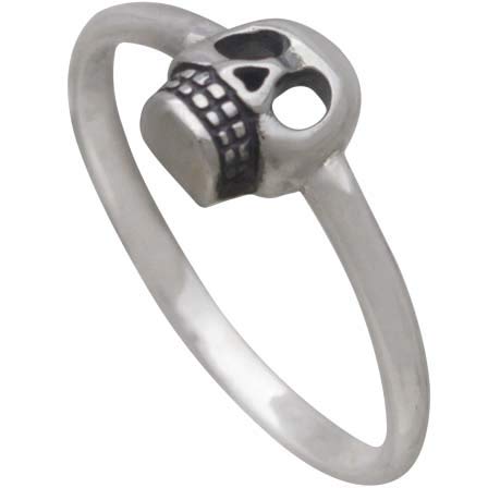 Sterling Silver Skull Ring - Poppies Beads n' More