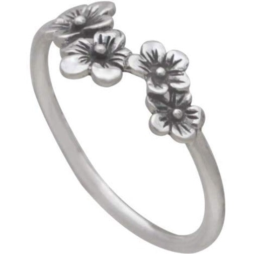 Sterling Silver Cherry Blossom Ring - Poppies Beads n' More