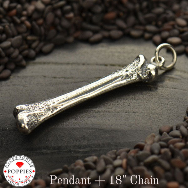 Sterling Silver Realistic Bone Charm - Poppies Beads n' More