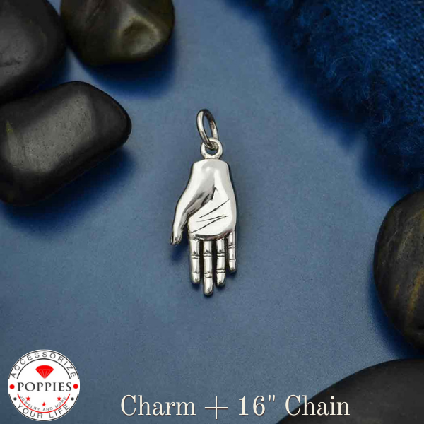 Sterling Silver Hand Charm - Poppies Beads n' More