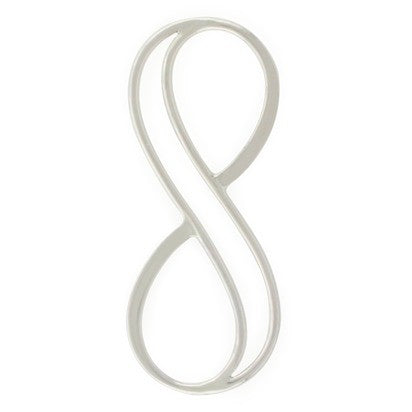 Double Wire Infinity Charm Silver Link - Poppies Beads n' More