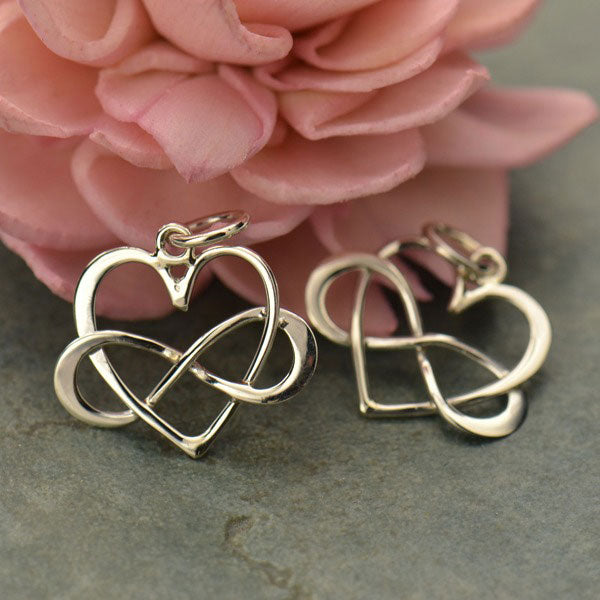 Infinity Heart Charm - Poppies Beads n' More