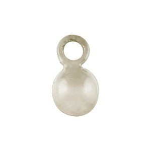 Sterling Silver Medium Round Dangle Charm - Poppies Beads n' More