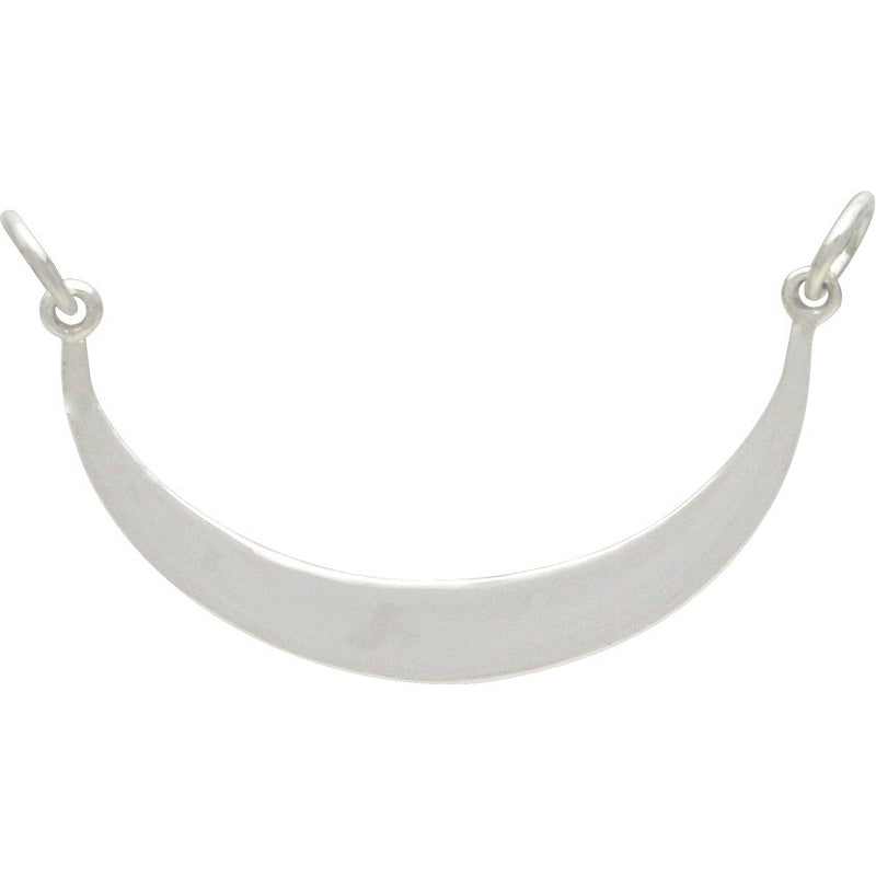Sterling Silver Hammered Crescent Festoon - Poppies Beads n' More