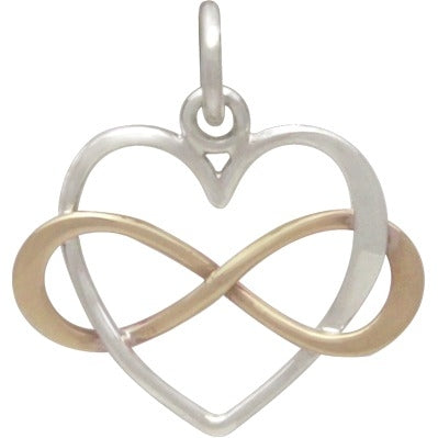 Infinity Heart Charm - Poppies Beads n' More