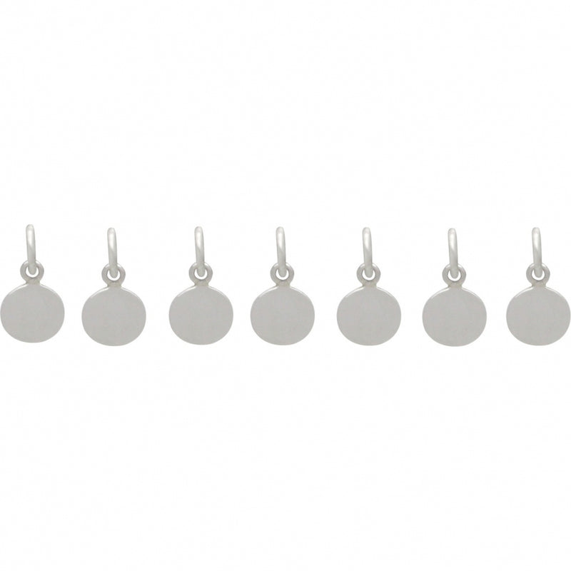 Sterling Silver and Bronze Moon Phase Charm Set - 7 Moons - Poppies Beads n' More