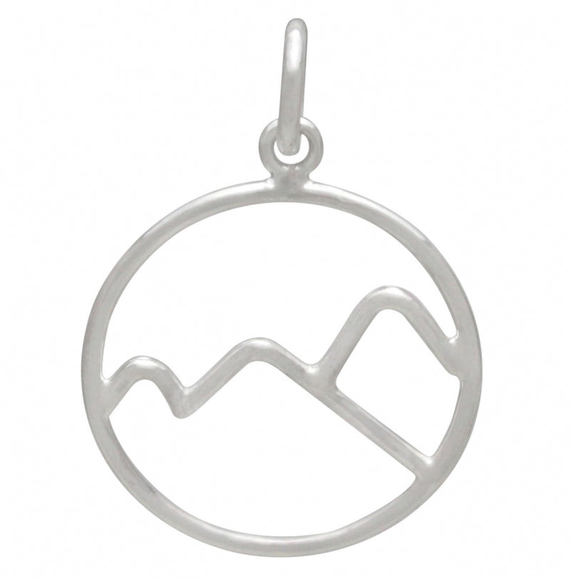 Sterling Silver Wire Mountain Charm - Poppies Beads n' More