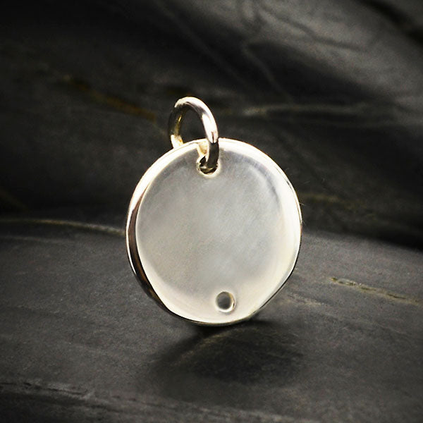 Sterling Silver Circle Disk Link - Poppies Beads n' More