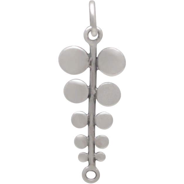 Sterling Silver Bar Link with Flat Circles - Poppies Beads n' More