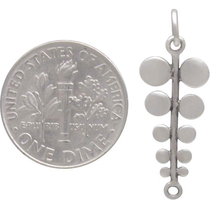 Sterling Silver Bar Link with Flat Circles - Poppies Beads n' More