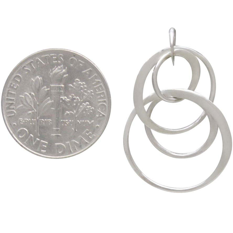 Sterling Silver Double Circles of Life Link - Poppies Beads n' More
