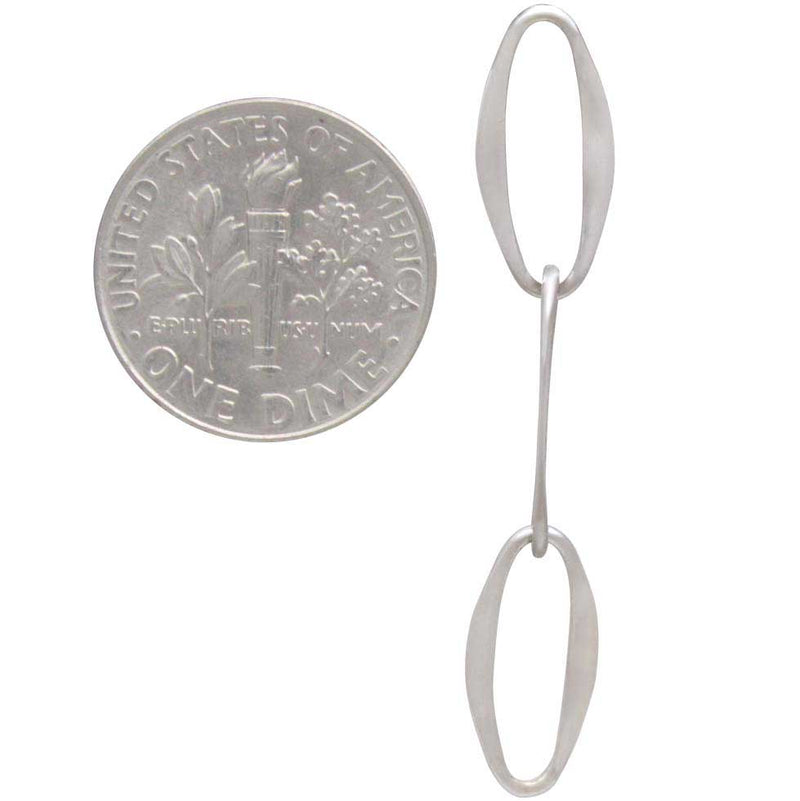 Sterling Silver Small Paperclip Links - Poppies Beads n' More