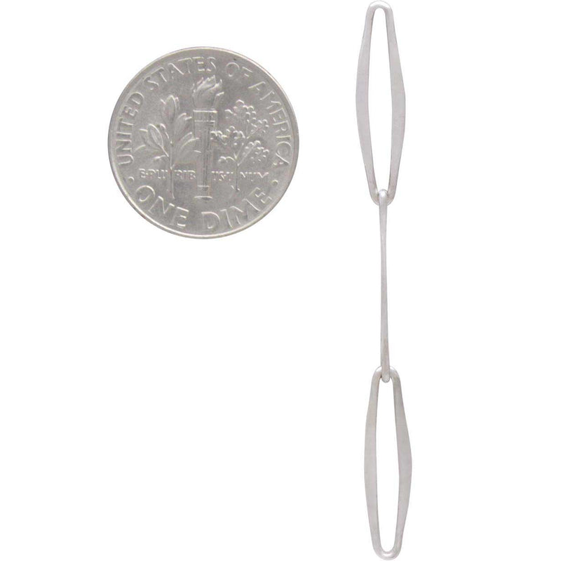 Sterling Silver Long Paperclip Links - Poppies Beads n' More