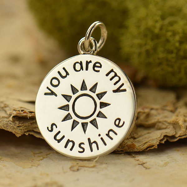 Sterling Silver You are my Sunshine Charm - Poppies Beads n' More