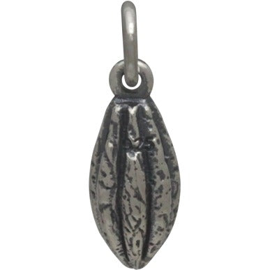 Cocoa Bean Pendant - Chocolate Pod Charm - Poppies Beads n' More