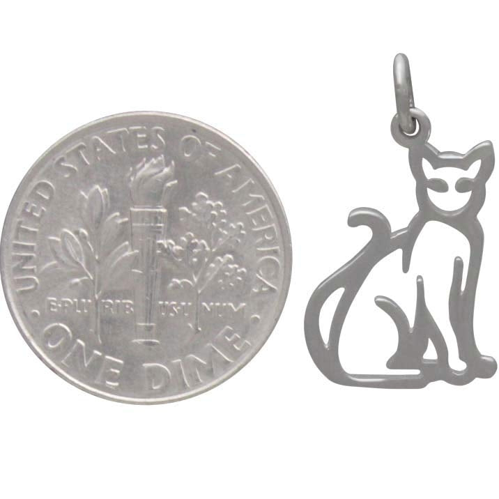 Openwork Cat Charm - Poppies Beads n' More