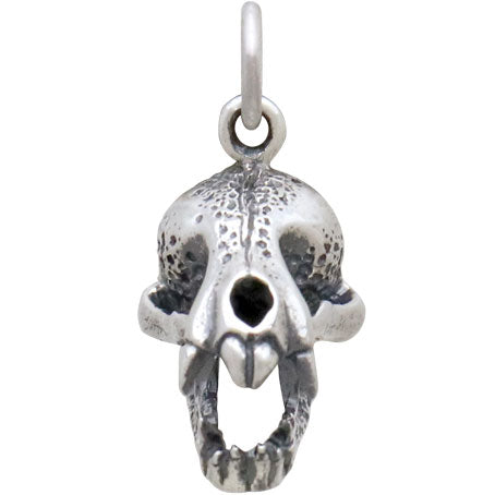 Sterling Silver Vampire Bat Skull Charm - Poppies Beads n' More