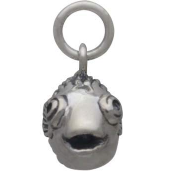 Sterling Silver Puffer Fish Charm - Poppies Beads n' More