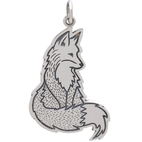 Sterling Silver Fox Charm - Poppies Beads n' More