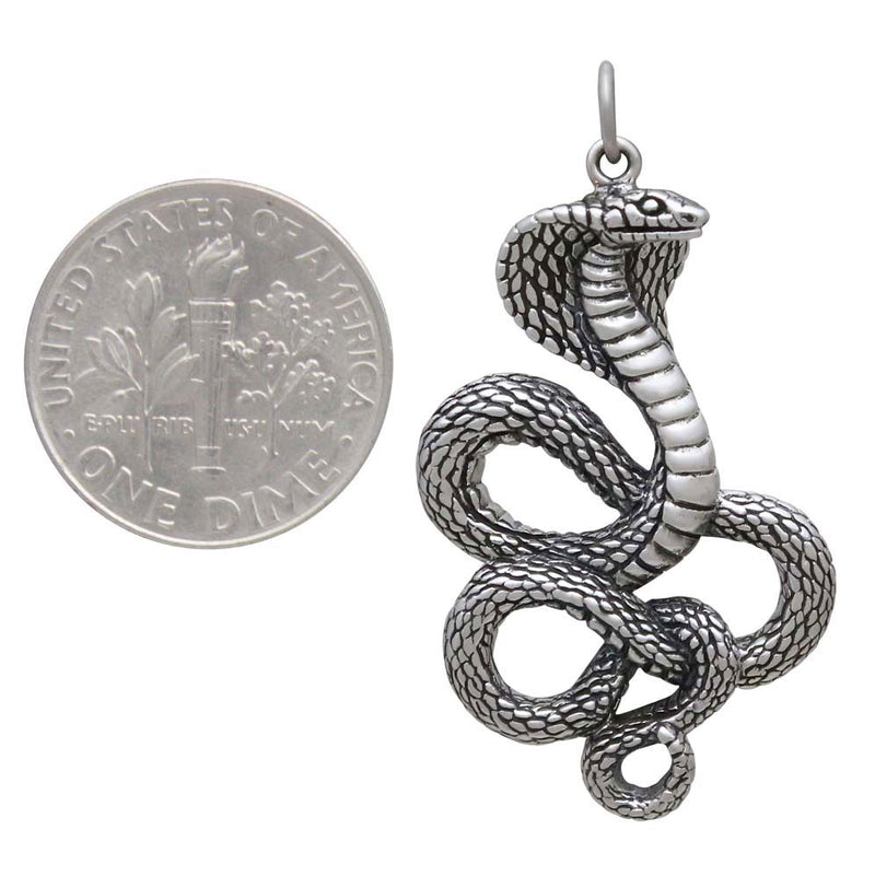 Sterling Silver Cobra Pendant - Poppies Beads n' More