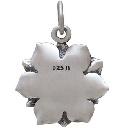 Sterling Silver Realistic Lotus Charm - Poppies Beads n' More